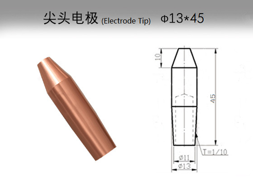 良い価格 点の溶接工のためのヒントを溶接するCucrzrのスポット溶接の銅の電極 オンライン